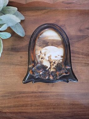 Vintage Faux Wood Bakelite Art Nouveau Style Picture Frame